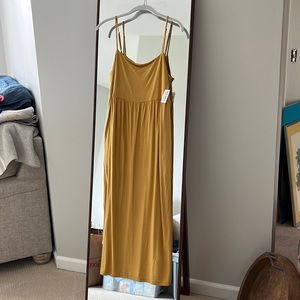 NWT Old Navy mustard midi dress